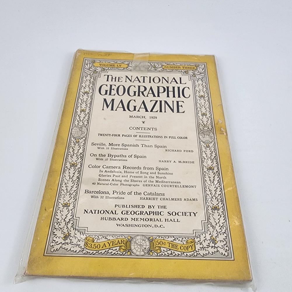 National Geographic Magazine March 1929 No Insert